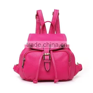 Dongguan Factory Sell Directly Simple Small Size Real Leather Ladies Backpack thumbnail-1