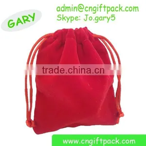 Black 15cmx20cm Custom Velvet Drawstring Pouch Bag thumbnail-5