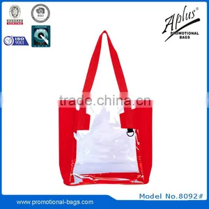 Transparent PVC Handbag Tote Bag With PP Handle thumbnail-1