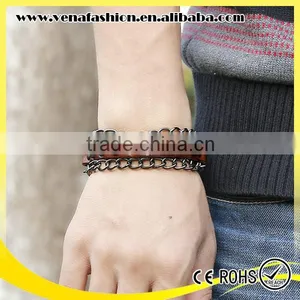 Nail Teen Male Leather Bracelet, Hawaiian Leather Bracelets thumbnail-1