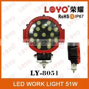 Auto Parts Offroad LED Work Light IP67 12V Epistar 51W LED Work Light for Cars, Red/Black 51w LED Work Light Quality Choice thumbnail-1