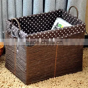 Cheap Handmade Baskets Corn Husk Basket Simple Convient Weaving Storage Basket thumbnail-3