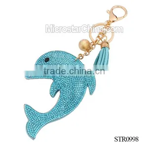 2016 IN STOCK High Quality Crystal Beaded Animal Keychain Quality Choice thumbnail-1