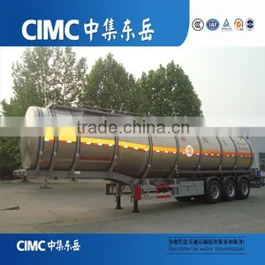CIMC New Tri-axle 42000L Aluminum Alloy Oil Transport Fuel Tank Trailer thumbnail-6