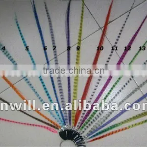 Fashion Grizzly Feathers Fake Feather Hair Extensions Animal Print Hair Extensions Wholesale thumbnail-5