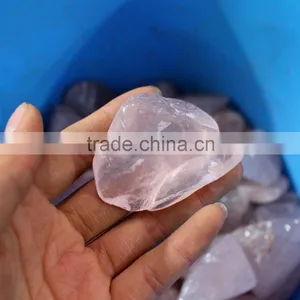 Natural Polished Rose Crystal Macadam Stones thumbnail-1