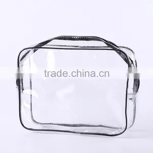 Clear Vinyl Pvc Zipper Bags With Handle thumbnail-1