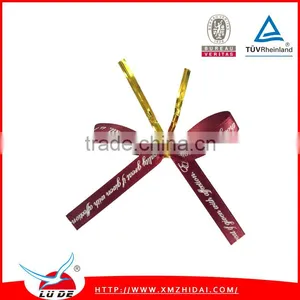 Ribbon Bow With Wire Twist Tie/ribbon Bow Pre-made Bow for Wine Bottle thumbnail-1