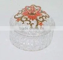 Heart Shape Pewter and Crystal Sell Jewel Box Wedding Gift Promotional Gift Home Decoration thumbnail-1