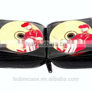 Green BUBM 32 Capacity PU Leather Cover CD Case CD Box DVD Case CD-ROM Holder Car Disc Case thumbnail-3