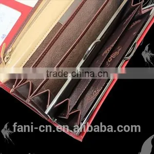 2015 Hot Selling PU Leather Wallet With Fancy Metal Design for Women or Girls thumbnail-5