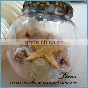 Promotional Antique Fashion Christmas Galss Pendant Put Seastar and Sand Decoration Jewelry thumbnail-6