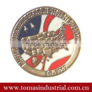 Countries Crossed Aluminium Material Laos National Flag Shape Lapel Pin Badge thumbnail-1