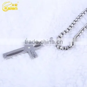 626 Silver Color 316 Stainless Steel Cross Pendant Jewelry thumbnail-1