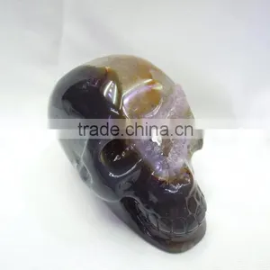 Wholesale Hot Large Siza Clear Quartz Rock Crystal Skulls,hand Carved Crystal Skulls for Crafts thumbnail-4