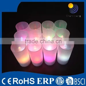 ABS Pillar Flamless Rechargeable Colorful Candle With Stand and Remote Control thumbnail-4