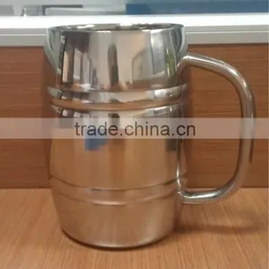 1000ml Double Wall Stainless Steel Beer Mug thumbnail-1