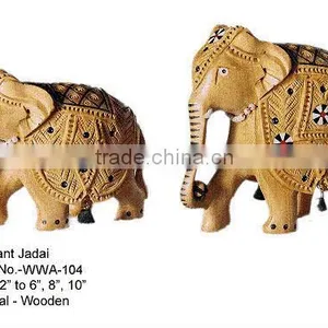 Wooden-elephant Statue/carved Wooden Elephant Statue/antique Wooden Statue thumbnail-1