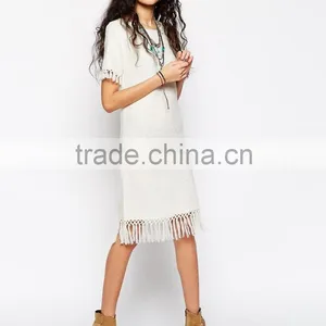 High Fashion Design Sexy Women Sweater Dress Knitting Dress Fringing Dress thumbnail-1