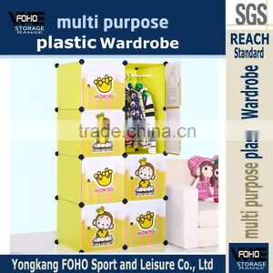 AL0029-8 DIY Apple Color Cartoon Wardrobe Storage Organizer Chest of Drawers thumbnail-1