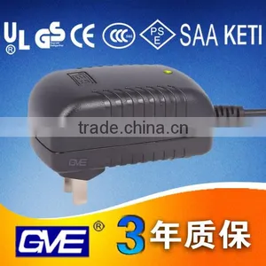 Wall Mount Plug in 12V 1.5A DC Power Adapter With CE UL GS Certificate thumbnail-1
