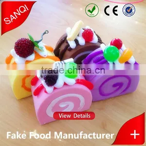 Fake Fruit Cake Faux Dessert Swiss Roll for Simulation Food Fridge Magnets thumbnail-1