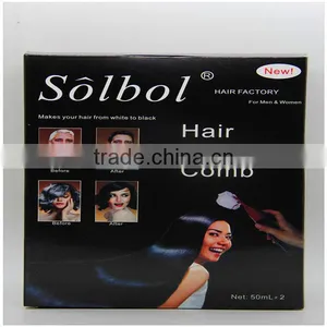 China Supplier Black Hair Shampoo Hair Color With Comb Magic Black thumbnail-1
