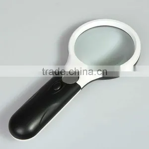 3X 45X LED Handheld Magnifier Magnifying Glass Lens Jewelry Loupe 2 Lights thumbnail-1