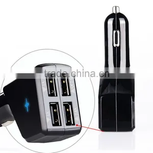 NEW 5V 2A 4 USB Quick Charge 2.0 Car Charger Travel Charger, Intelligent Car Charging, BLACK thumbnail-3