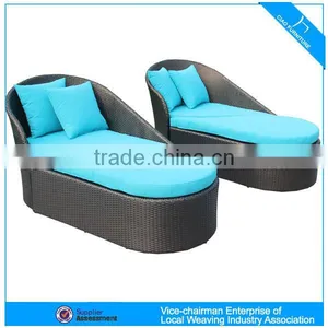 Outdoor Furniture Rattan Plastic Sun Lounger CF1207C+CT thumbnail-1