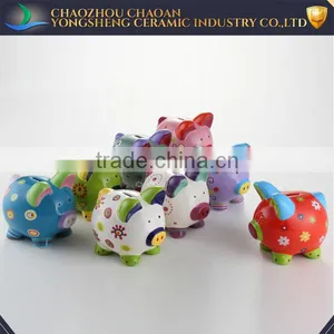 New Design of Hand Painted Wholesale Ceramic Piggy Bank for Kids thumbnail-1