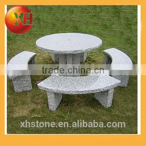 Garden Stone Outdoor Granite Table With Bases for Park Furniture thumbnail-3