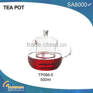 TP066-5,heat Resistant Glass Teapot thumbnail-1