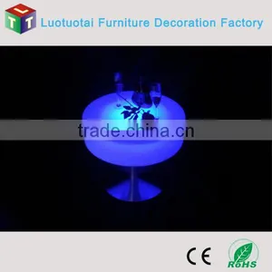 Plastic Illuminated Furniture Multicolor Change Led Round Bar Table thumbnail-6