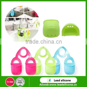 Creative Saving-space Silicone Double Groove Wall Hang Bags thumbnail-1