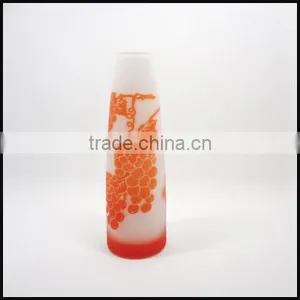 Hand Etched Overlay Flower Shop Best Selling China Glass Vase thumbnail-6