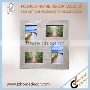 2017 Hot Sell Vintage Wooden Resin Photo Frame With Multi Opening for Family thumbnail-4