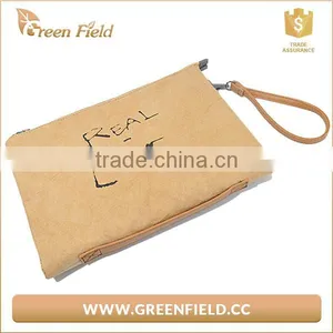 Washable Kraft Paper Clutch Bag Handbag thumbnail-4