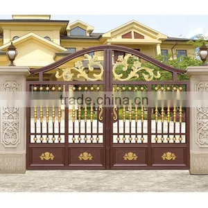 Custom Design Powder Coated Fancy Cast Metal Aluminum Garden Gate for Villa thumbnail-3