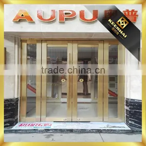 Commercial Golden Color Stainless Steel 304 Door Design thumbnail-3