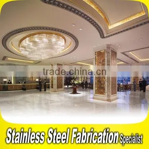 Custom Made Luxurious Stainless Steel Interior Hotel Lobby Decoration thumbnail-6