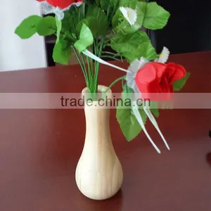 Quality Birch Flower Vase Home Desk Decoration, Whole Wood Vintage Flower Vase thumbnail-3