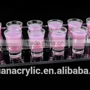 Elegant Rectangle Acrylic Bullet Shot Glass Display Holders thumbnail-3