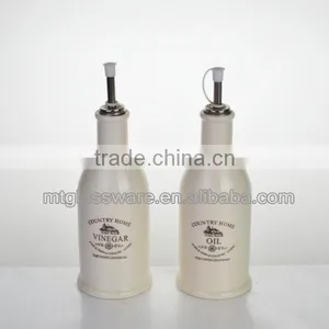 Ceramic Porcelain Empty White Bottles for Olive Oil,with Labels,oil Botting thumbnail-1