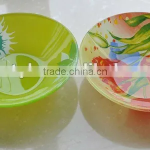 Different Size and Different Shapes Glass Bowl With Decal thumbnail-1