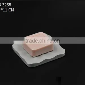 Bath Soap Dish Smooth Surface Grey Concrete Soap Holder Soap Storage thumbnail-1