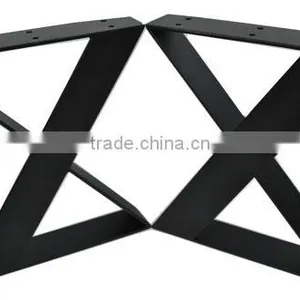 Top Sales Furniture Black Powder Coated ZX Flat Steel Metal Bench Leg thumbnail-1