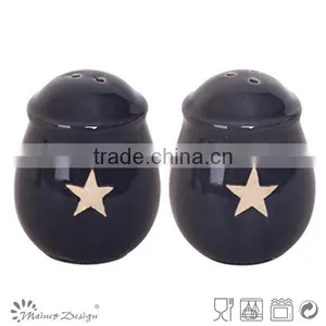 New Design Ceramic Salt and Pepper Shaker,Customized Stoneware Salt Pepper thumbnail-1