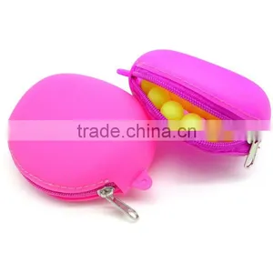 Popular Colorful Mini Silicone Coin Bag With Zipper thumbnail-1