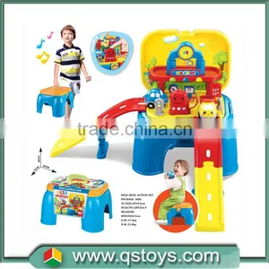 2 in 1 Multi-function Toy DIY Rail Gas Station Playing Set for Child thumbnail-1